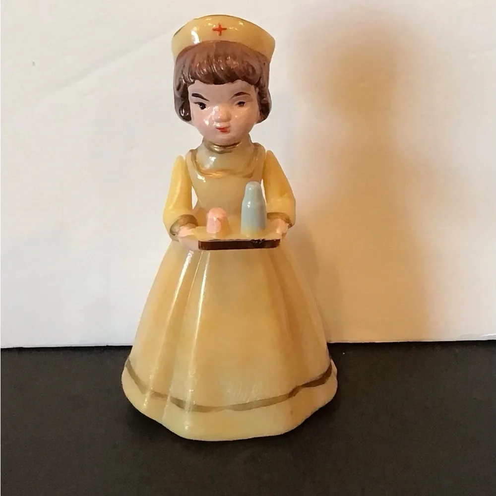 Vintage Nurse Figurine Caketopper with Moveable Arms